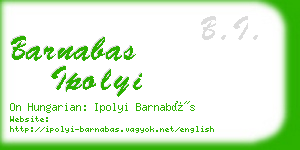 barnabas ipolyi business card